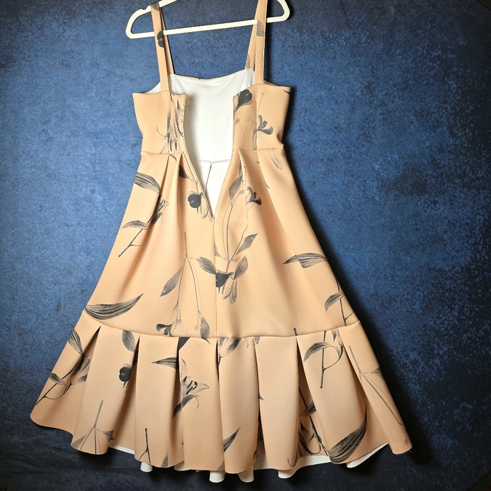 ASOS Beige Floral Midi Dress - Picture 5 of 11